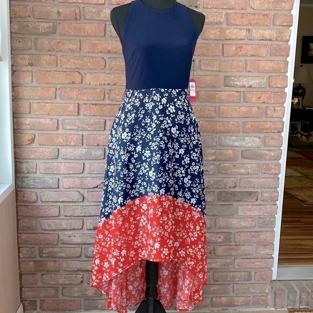 VINCE CAMUTO HIGH LOW LINED DRESS SIZE 2 NWT